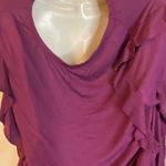 Umgee  Women’s Wine Long Sleeve Ruffled Minidress/Tunic Preloved Sz M Photo 2