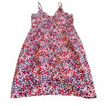 Yumi Kim Pink White Blue Floral Print Dress Spaghetti Strap Size Medium Women's Photo 8