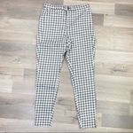 SO  Gingham Check Ankle Pants Gray White Juniors 9 Flat Front Stretch Photo 3