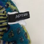 Apt. 9  Infinity Scarf Mixed Media Crocheted Knit Geometric Striped Blue Green Photo 2