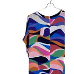 London Style Women's Dress Tea Length Faux Crew-Neck Wrap Cap Sleeve Midi Sz. 18 Photo 9