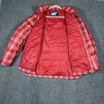 Lands' End  Red Plaid Down Puffer Coat Jacket Women's Small 6/8 Photo 1