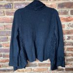 Olivia Sky  Black Open Front Cardigan Sweater Women's Size Medium Photo 5