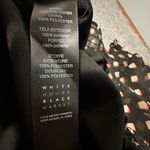 White House | Black Market Diamond Print Chiffon Dress Sz Small Black Long Sleeve Photo 7