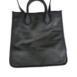 J.Crew Black Faux Leather Handbag Satchel Crossbody Tote Bag Black F6133 Photo 2