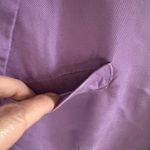 FRNCH  Paris Purple 1 Button Blazer Faux Pockets Button Cuffs Womens Medium Photo 2