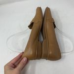 Enzo Angiolini  Valery Tan Leather Loafers Classic Square Toe Flat Size 8.5 Photo 5