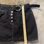BDG  Urban Outfitters Skirt Women L Black Belted Button Mini Grunge Whimsigoth Photo 4
