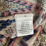 Lavender Brown cream tribal print silk tank top size XS Photo 7