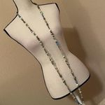 Cookie Lee Signed Multicolor Glass Long Bead Beaded Necklace Green Blue 67 Inch Photo 6