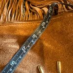 None Women's Brown Fringe leather Vest Photo 3