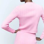 ZARA nwt ribbed knitted button up cardigan sweater top Photo 8
