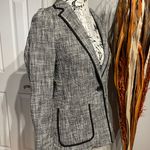 Anthropologie Cartonnier Blazer Tricolor Print Ombre Houndstooth One Button Preppy Tomboy Work Office Fit Flare Fall Light Weight Photo 1