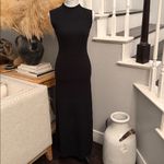 Topshop  Black Long Ribbed Sleeveless Maxi Dress Size 4-6 Photo 4