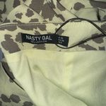 Nasty Gal  Cow Printed Ruffle Green and Brown Mini Skirt Photo 3