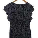 Tommy Hilfiger NWOT  Dress 12‎ Velvet Burnout Animal Print Leopard Flutter Sleeve Photo 5