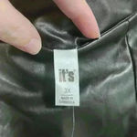 It’s NWT Woman’s Faux Leather Flared Y2K Retro Ballerina Mini Skirt Plus Size 3X Black Photo 5