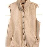 Croft & Barrow  Vest Size XL Cozy Fleece Knit Beige Soft Lightweight Year round Photo 0