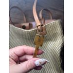 Fossil Vintage Tan Sage Woven Shoulder Bag Purse Natural Straw Leather Trim Photo 8