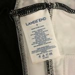 Lands' End  Tankini Top Molded Cups V Neck Floral Geometric Black Size 2 Photo 2