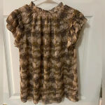 Grade & Gather  light pink and‎ brown shirt Photo 6