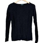Ralph Lauren LRL  Dark Gray Cable Knit Sweater Sz S Photo 3