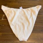 Good American  Ribbed Cream White Bikini Bottom High Waisted 6 Swimsuit Photo 3