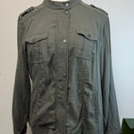 Torrid Olive Double Gauze Fold Utility Jacket - Size 22 (3) Photo 0