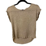 Pink Rose Linen Short Sleeve Blouse Light Green and White Photo 1