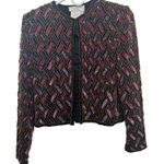 Papell Boutique Vintage Women's Beaded Sequin Embellished Evening Jacket Size 6P Photo 0