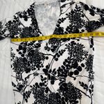 Talbots  Black and White Floral Short Sleeve Cardigan Photo 4