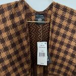 Steve Madden  Plaid Kimono Ruana Reversible Brown Multi One Size Fits All Photo 11