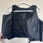 The Limited  100% Leather Black Zip Front Vest Size Medium Photo 5