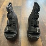 Demonia  Black Violet Platform Open-Toe Boots Size 7 Photo 1