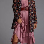 Hutch Anthropologie Women's XS Floral Embroidered Overcoat Multicolor Casual Photo 0