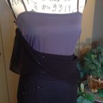 Floor Length Black/Silver Evening Gown GORGEOUS Size 4 Photo 6