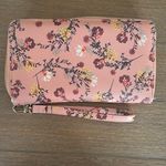 Steve Madden peach/coral Color and flower pattern wallet Photo 1