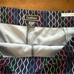 Golftini Skort Woman’s Stretch Golf Skirt Navy W/ Multi Color Zigzag Pattern 10 Blue Photo 2