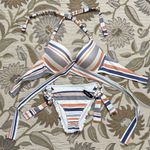 Adore Me Bikini Swimsuit 2pc Rimini Push Up Stripes 38C M Medium New Photo 2