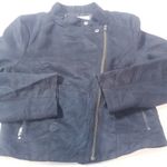 Lovers + Friends Women size Small Black Crop Moto Jacket Photo 6