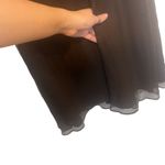 J.Crew Y2k Women Size 6 Brown Fairy Chiffon 100% Silk Double V Neck Midi Dress Photo 6