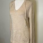 Roxy tan pullover knit hoodie size L Photo 2