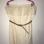 Trixxi  Dress Cream / Off White Lace High-Low Strapless Dress Sz 3X NWT Belted Photo 4