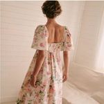 Sézane  NWT Emeline Linen Midi Short Sleeve Floral Midi Dress in Romantic Flowers Photo 1