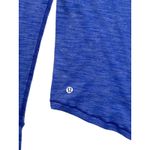 Lululemon Top Womens Small Blue Beat The Heat Split Back Athleisure Athletic Gym Photo 3