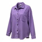 GeeGee  lavender corduroy shacket. Size Large Photo 9