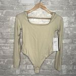 Lululemon Nulu Square Neck Long Sleeve Bodysuit Thong Cut NWT Size Medium (MOVT) Photo 0