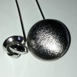 Vintage Silver Tone Round & Knot Stick Pins Brooch Pin Photo 3