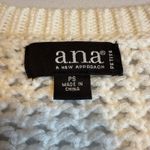 ANA A New Approach White Cable Knit Crochet Sweater Petite Size SP High/Lo Photo 6
