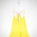 Cinq à Sept NEW‎  Janet 100% Silk V-Neck Ruffle Hem Top, Yellow, M Photo 6